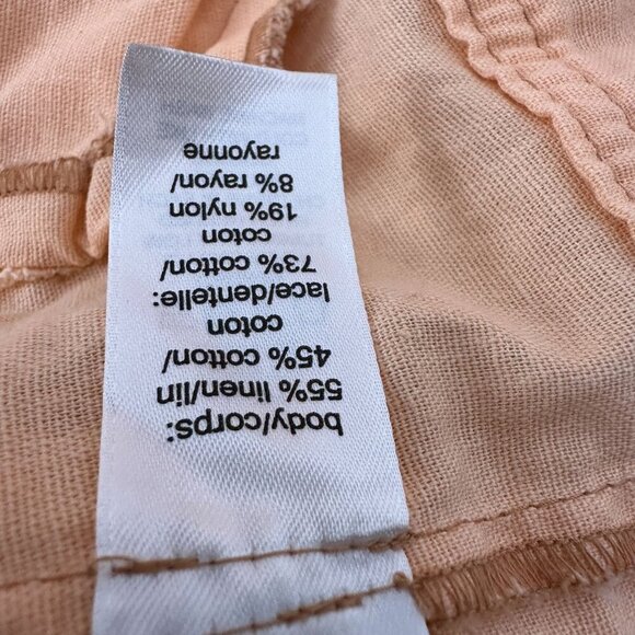 Maurices Peach Linen Blend Asymmetrical Zip Moto Jacket - Women's Size L - Picture 5 of 6